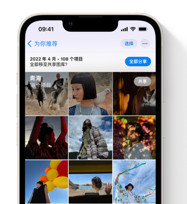 镇安苹果维修网点分享在 iPhone 上使用共享图库 