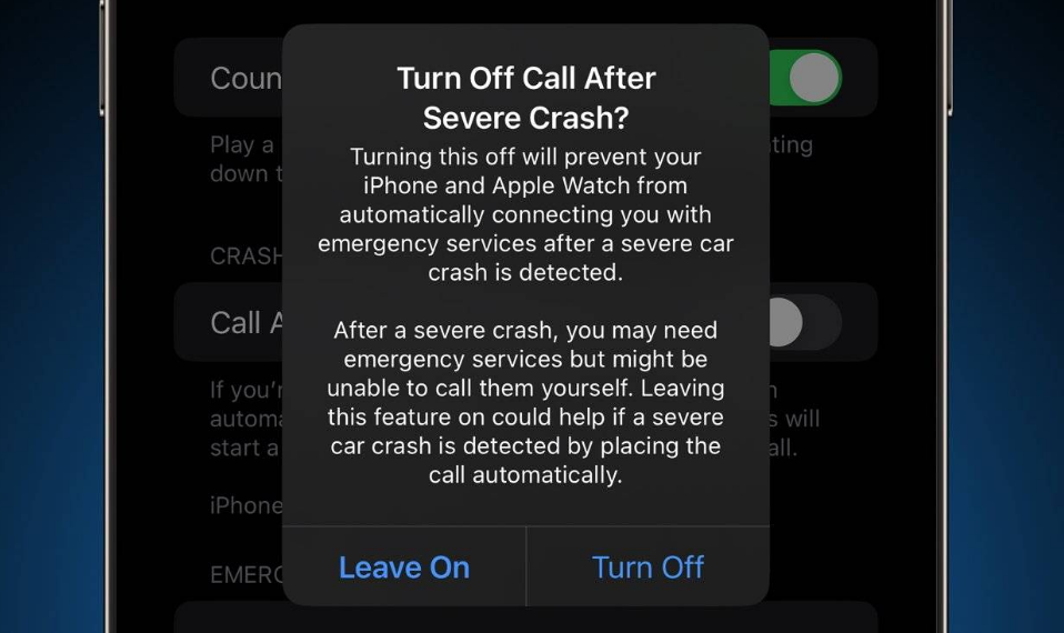 镇安苹果14维修分享 iPhone 14 和 Apple Watch 上关闭崩溃检测 
