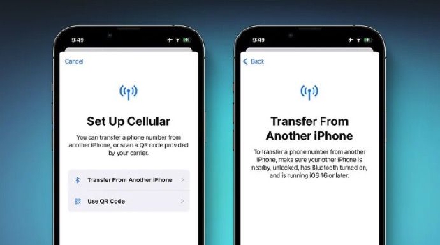镇安苹果手机维修分享iOS 16如何通过蓝牙传输eSIM卡 